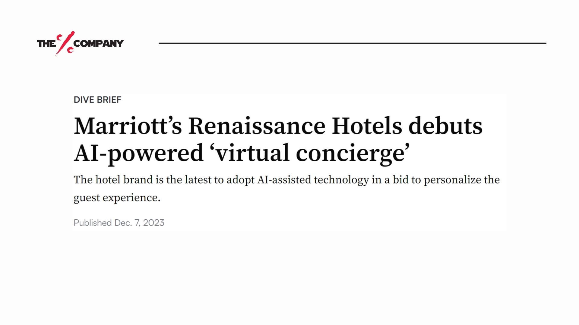 AI news 2: Marriott