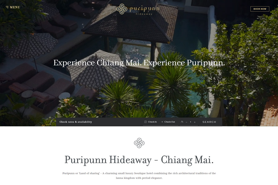 Puripunn Hideaway Hotel in Chiang Mai Thailand Web Design & Digital Marketing