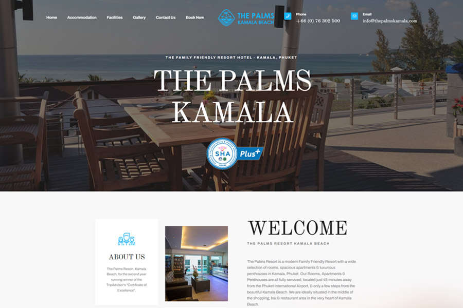 The Palms Kamala Resort Hotel Web Design & Digital Marketing