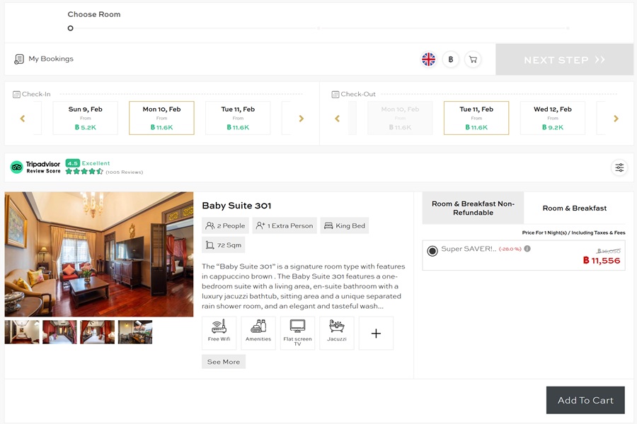 Puripunn Hotel Chiang Mai Booking Engine by The Percentage App